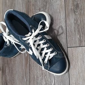 Converse mens blue suede and white leather high top sneakers. Size 10